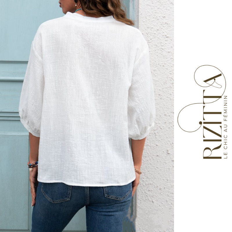 La Blouse Soline — L'Élégance Intemporelle en Lin et Coton
