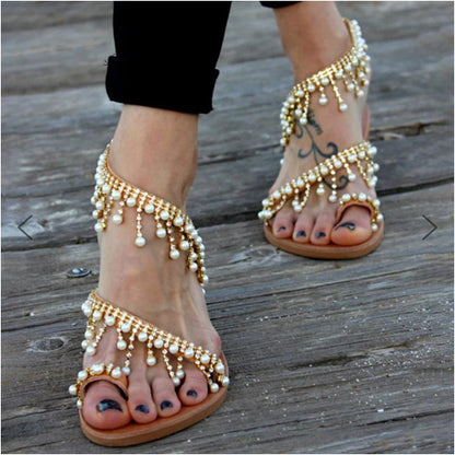 Sandales Bohème Bijoux Calypso | Confort & Perles