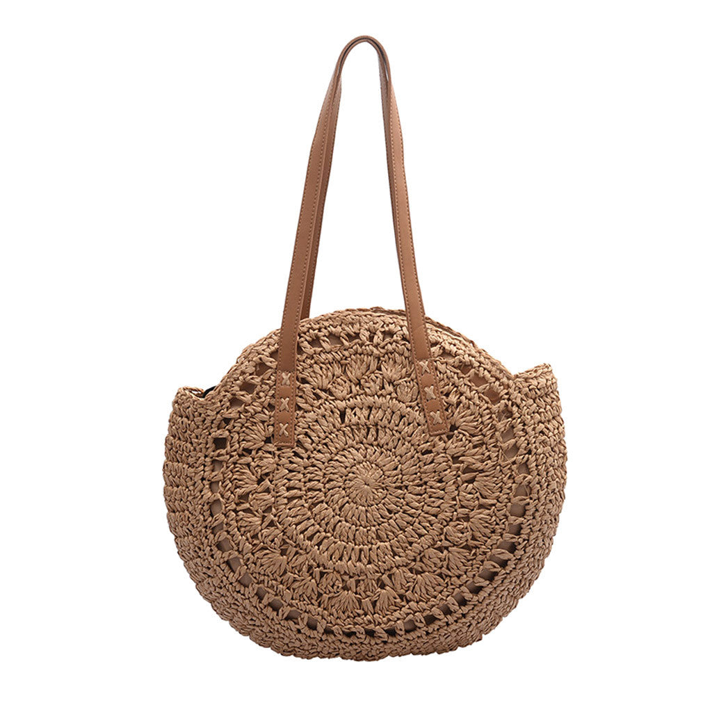 Sac Cabas Rond Tressé "L'Échappée" | Style Bohème Chic & Naturel