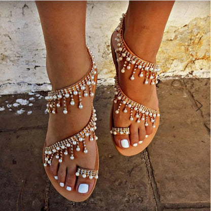 Sandales Bohème Bijoux Calypso | Confort & Perles