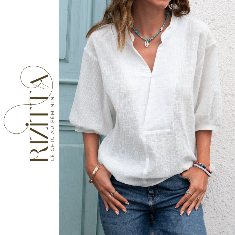 La Blouse Soline — L'Élégance Intemporelle en Lin et Coton