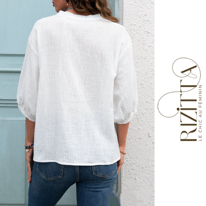 La Blouse Soline — L'Élégance Intemporelle en Lin et Coton