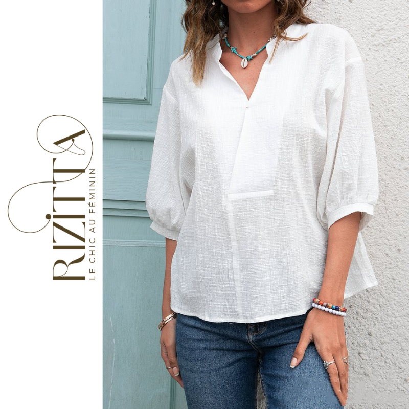 La Blouse Soline — L'Élégance Intemporelle en Lin et Coton