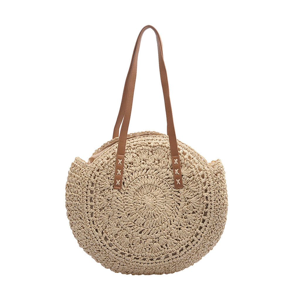 Sac Cabas Rond Tressé "L'Échappée" | Style Bohème Chic & Naturel