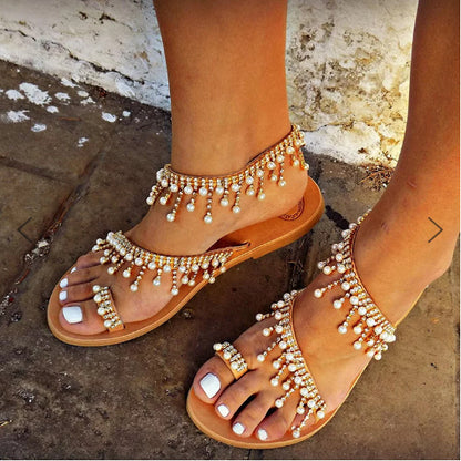 Sandales Bohème Bijoux Calypso | Confort & Perles