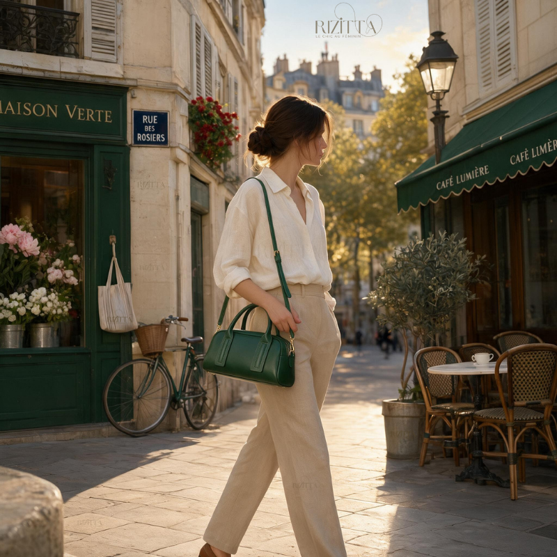 Sac Baguette KWICK — Cuir de Vachette Souple & Intemporel